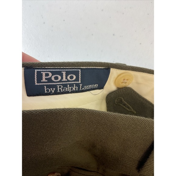 Vtg Polo Ralph Lauren Wool Suit Pants Dress Green Mens Size 34x30 (40R pant) - Picture 5 of 16